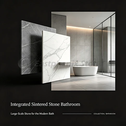 Creación de diseños de baños integrados con piedra sinterizada